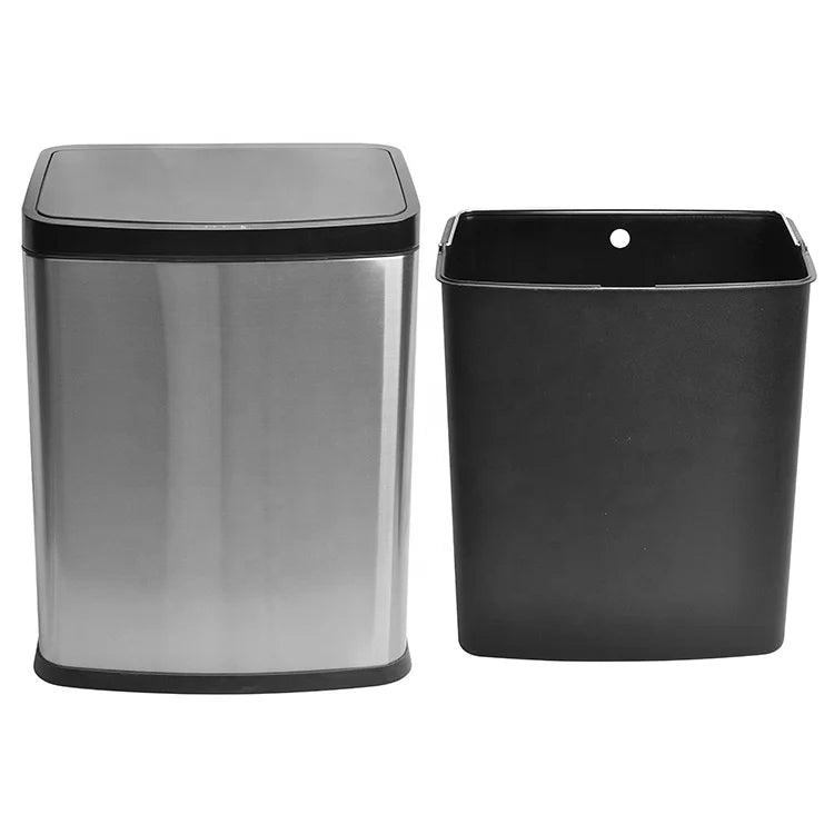 30L Stainless Steel Round Intelligent Sensor Garbage Bin Trash Can Waste Container Smart Dustbin