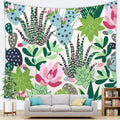 Nordic Home Fabric Plant Tapestry Wall Hanging Retro Tropical Plant Cactus Wall Hanging Art Painting Background Decoration
