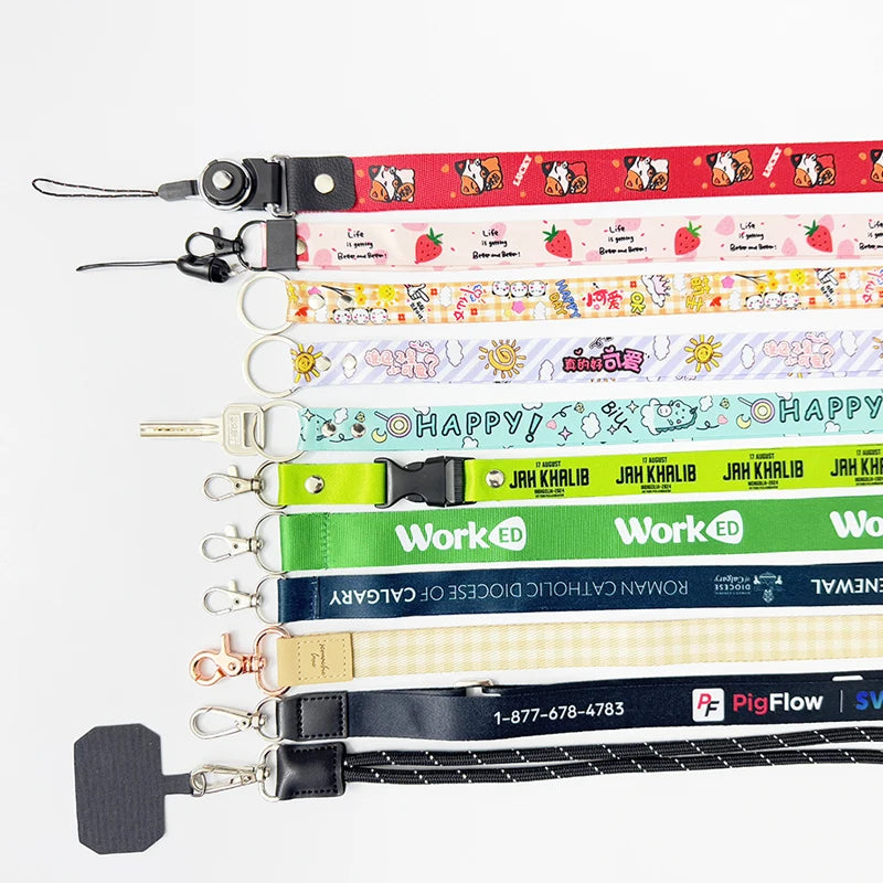 Manufacturer Personalized Logo Atadura Personalizada Cheap Custom Lanyards No Minimum Order Polyester Lanyard With Id Holder