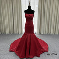Luxury Stock Backless Red Mermaid Wedding Dress