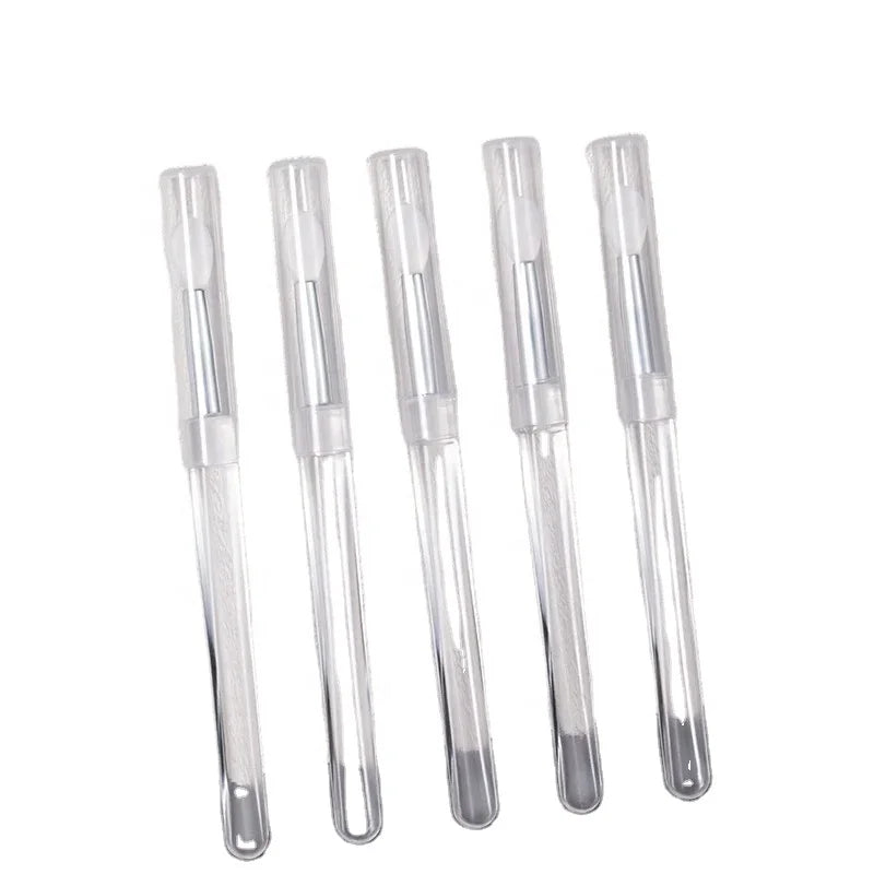 Nail Arts Silicone Brush Applicator Sticks Reusable Chrome Glitter Applying Manicure Tool New Easy-Daub Pigment