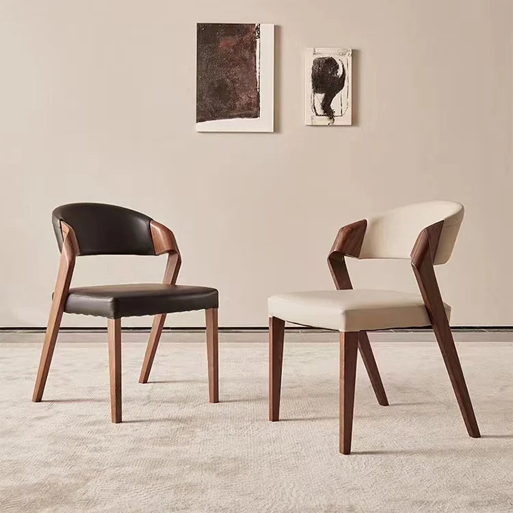 Modern Luxury Solid Wood Hotel Dining Chairs for Restaurant with Armrest
