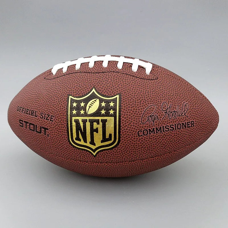 Custom Printing PU Composite Leather Official Size 9 American Football Ball
