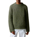 Custom Logo Men's 3gg Heavyweight Crewneck Jumper Breathable Thick Washable Merino Wool Mohair Pullover ODM/OEM