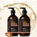 OEM Private Label Organic argan oil hair care custom shampoo and conditioner for damaged hair