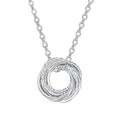 Birthday Gifts S925 Silver 50th Anniversary Friendship Charm Circle Pendant Necklaces for Women