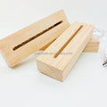 Hot Selling 5V USB Cable Solid Wood Crafts Display Rectangular Wooden Base LED 3D Night Light Base Lamp Holders & Bases MegaBDM
