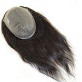 Black Color Full PU Thin Skin Base Lady Long Silky Straight Natural Human Hair Female Women Toupee