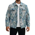 Wholesale Custom Men's Casual Blouson Logo Jacquard Single Breasted Coat for Spring Fall Business Outerwear with OEM Service