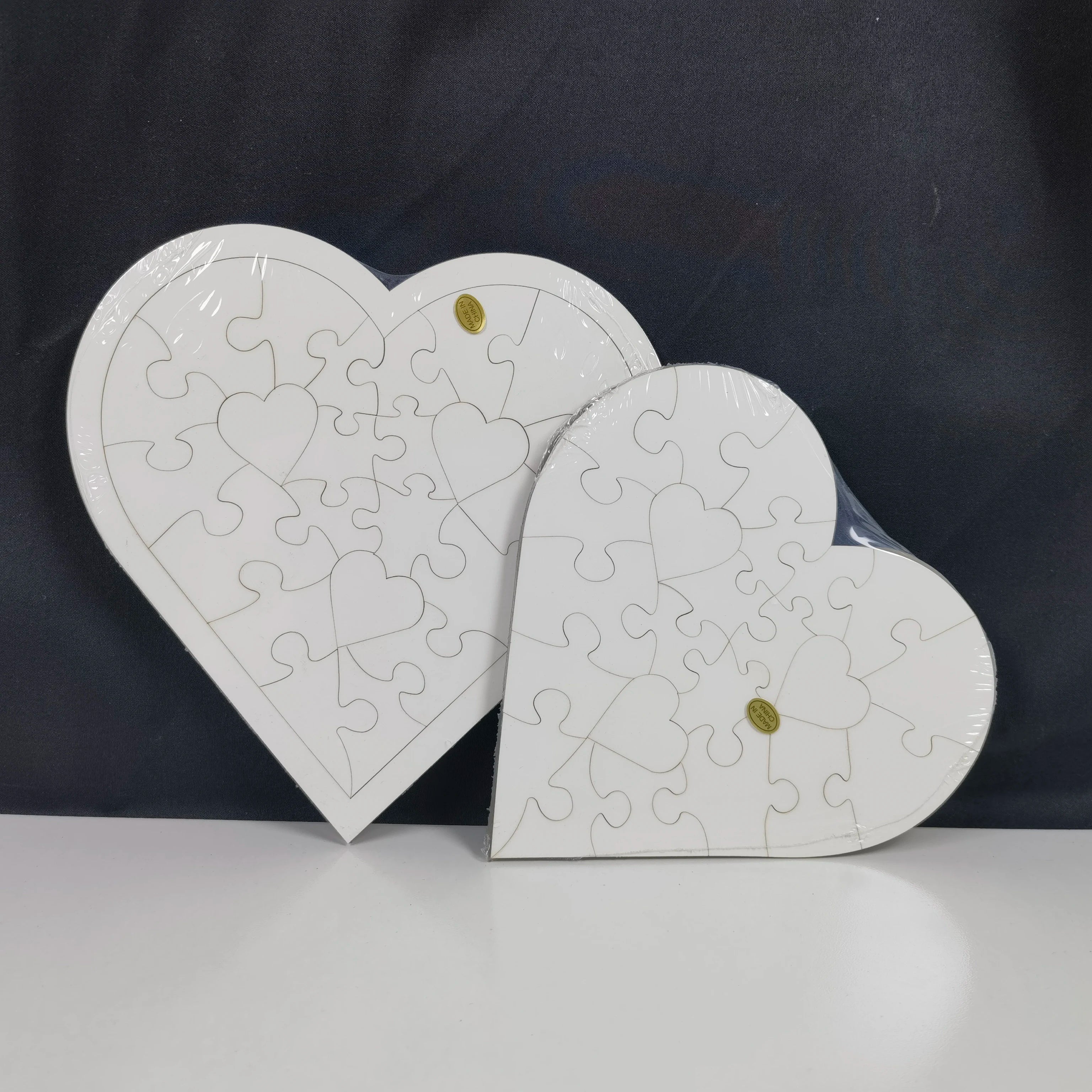 Valentine's Gift DIY Wooden Puzzle Heart Shape Sublimation Puzzle Blanks