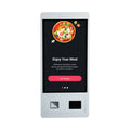 Indoor Semi-outdoor Wall Mounted 21.5 22 Inch Wall Mouted Self Ordering Fast Food Self Payment Kiosk With Printer QR Scanner