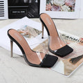 Y Wholesale Fashion Summer High Heels Trendy Women's Dress Casual Heeled Sandals Shoes Designer Slippers for Women and Ladies