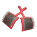 Wholesale Pet Grooming Products Wooden Handle Stainless Steel Long Pins Rake Comb for Dogs