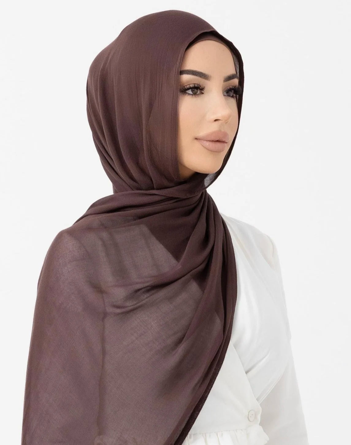 High Quality Plain  100% Rayon Modal  Viscose Modal Double   Stitching Breathable Soft Lightweight  Shawl Muslim Women