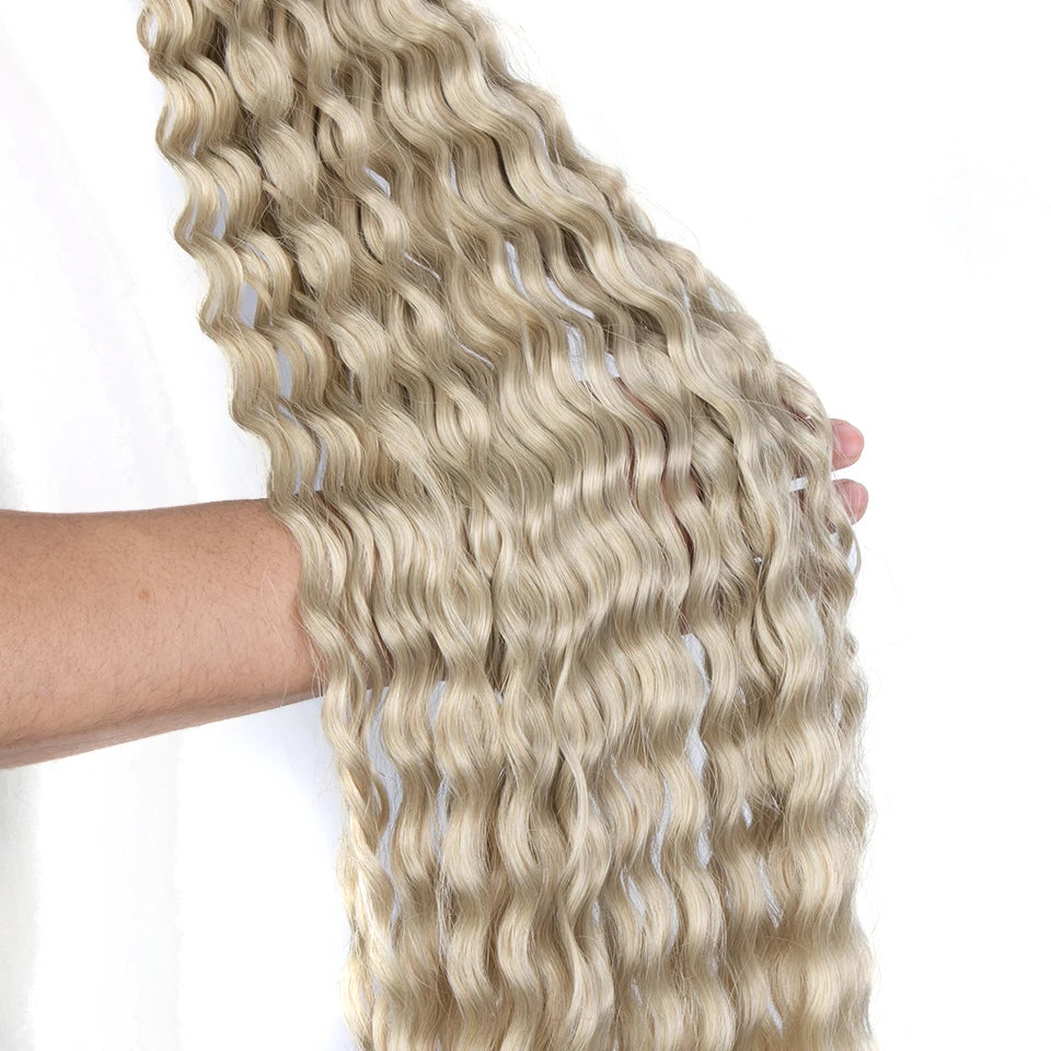 Top Grade Jessica Russia Ariel Katrine Monica Crochet Synthetic Braiding Hair Extension Loose Deep Wave Curly Wave Twist