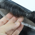 Factory Wholesale Q6 Multi Colors Swiss Lace & PU Base Lace Frontal Wig Hand Tied Hair System for Men