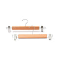 Custom Logo Wooden Pants Hanger With Clips Flexible 1mm Tolerance Magic Organizer for Clothes and Trousers