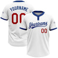 Custom Team 2 Buttons Sublimated 100% Polyester Breathable Plus Size Softball Jersey Shirt Slim Fit for Men