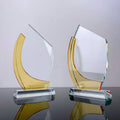 Blank Yellow Crystal Plaque Glass Trophy MH-J0080