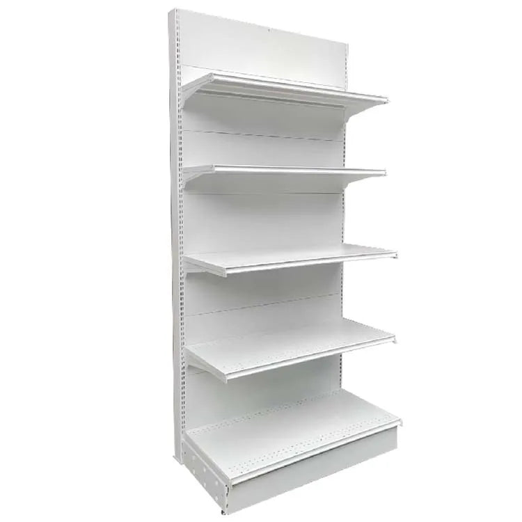 Customizable White Color Detachable Supermarket Shelves Single-Sided Retail Display Rack for Grocery Stores Factory Direct