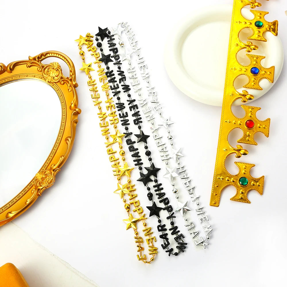 3PCS/SET  New Year Party Beads Necklace  for Women Girls Cute Jewelry for Graduation Valentine's Day Thanksgiving
