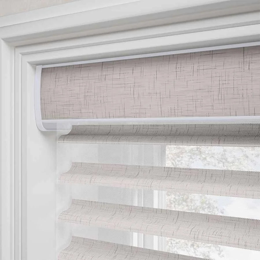 Fashion Auto Narrow Short Roller Blinds Low Noise Motorized Shangri-la Built-In Plain with Cassette MegaBDM