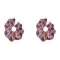 Statement Gold Plated Spider Shape Earrings Creative Glossy Colorful Enamel Spider Web Stud Earrings for Women