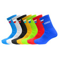 Custom Soccer Socks Low MOQ Crew Print Spring Sport Socks Anti-Slip Breathable Quick Dry Custom Logo Mens Basketball Socks