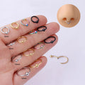 Dropshipping Stocks Selling 1.2MM Classic Nose Piercing Jewelry Double Hoop Nose Ring African Body Jewelry Nose Cuff for Women