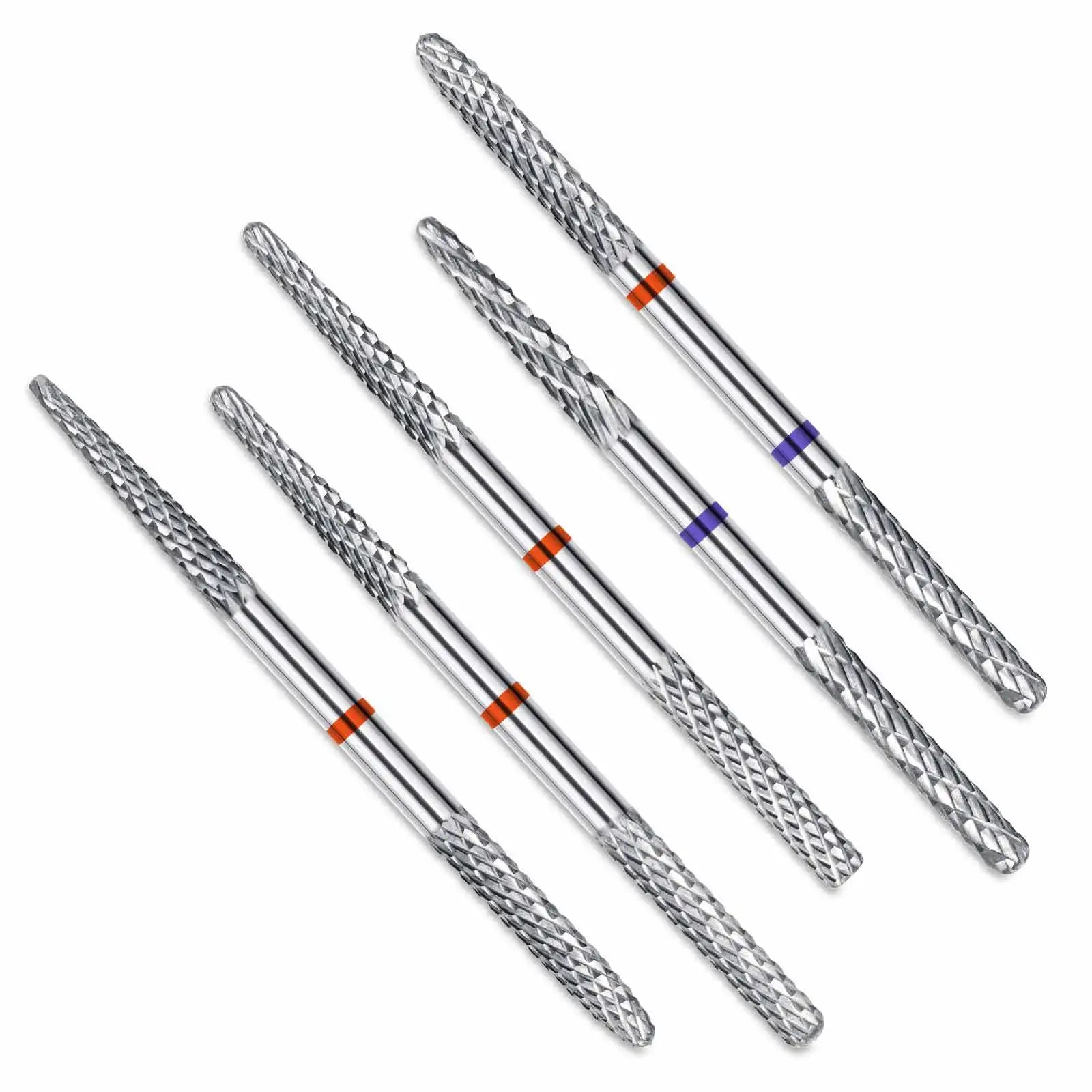 Professional Nail Polish Manicure Tool 2 in 1 Double Head 2.35mm Tungsten Steel 3/32 Electric Carbide Nail Drill Bit