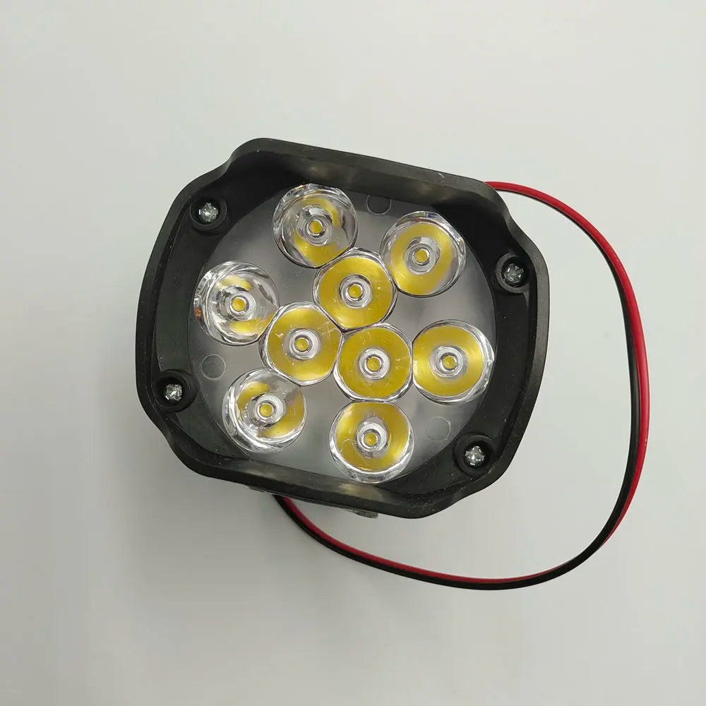 Motorcycle Lamp Electric Bicycle Led LIGHT 9 Bulb Spotlight 12v48v60v72V80v External 9 BeadS Headlamp with Metal INSTALL MOUNT