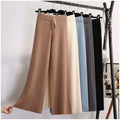 Autumn and Winter New One Size Knit Pants Wide Leg Pants High Waist Vertical Straight Tube Mopping Women's Trousers