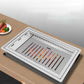 Japanese Downdraft Smokeless Grill Commercial Metal Stainless Steel Rectangular  Bbq Barbecue Charcoal Grill