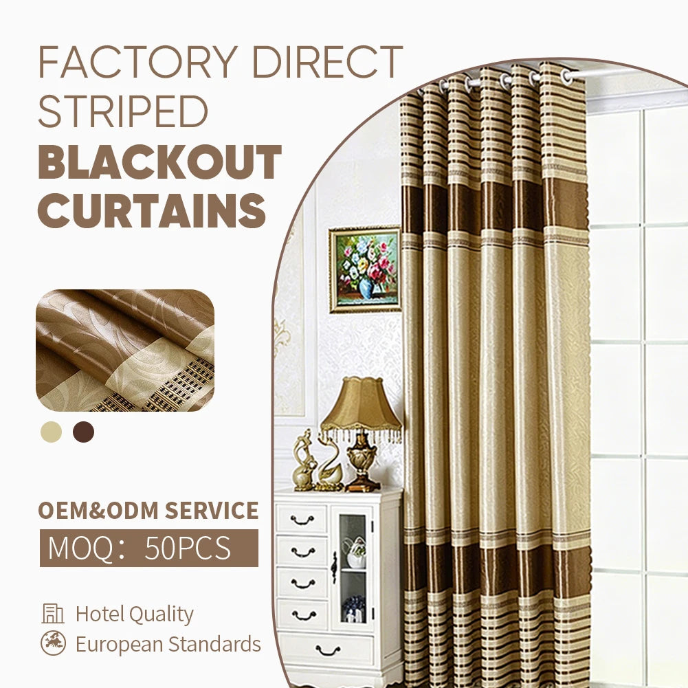 High Quality Embossed Flower Curtains Fabric Semi Blackout Gold Curtains for the Living Room Jacquard Curtain Fabrics