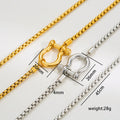Chunky 18K Gold Plated Stainless Steel Box Chain Choker Necklace Jewelry Tarnish Free Minimalist Horseshoe Necklaces for Women