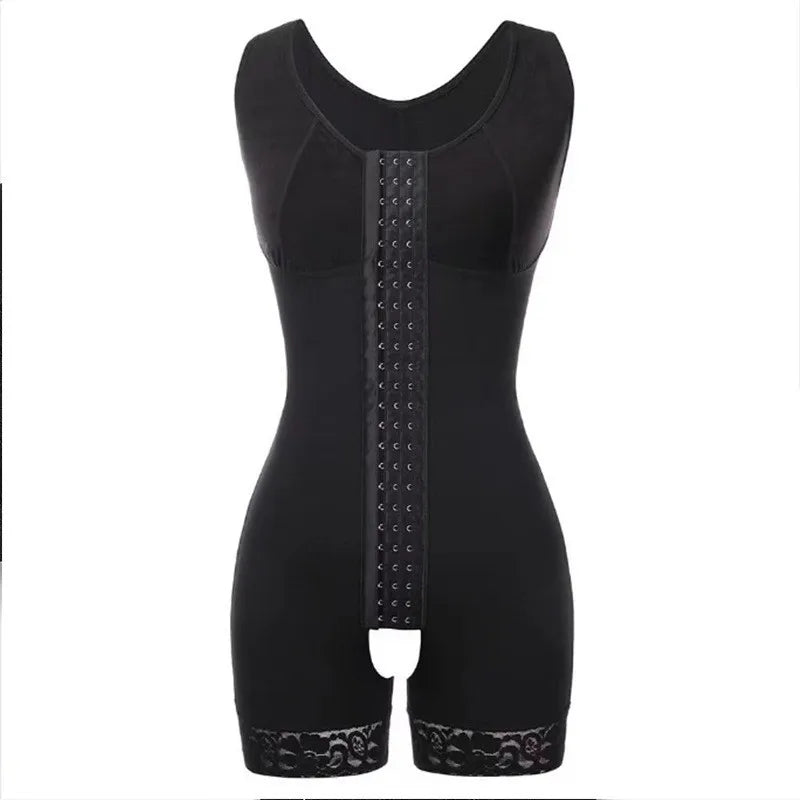 Shapewear Women Fajas Colombianas Compression Garment Bodysuit With Wide Adjustable Shoulder Strap Bodyshaper Corset