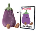 High Quality Customized Funny Eggplant Plush Toy Vegetable Plushies with PP Cotton Filling