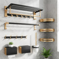 Modern Multi-Function Corner Stainless Steel Towel Shelf Set Wall-Mounted Hooks Eco-Friendly Space-Saving Storage Bathroom