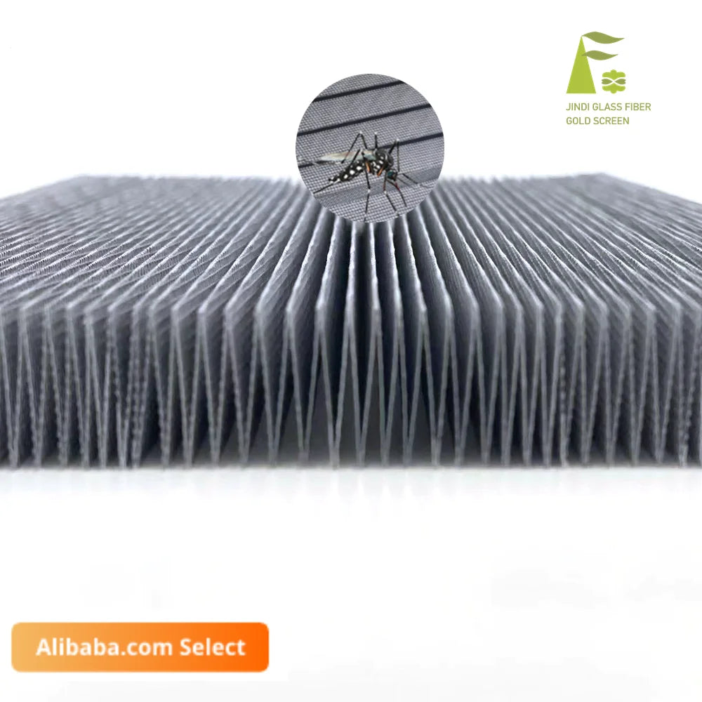JINDI Modern Retractable Fly Screen with Fiberglass Pleat Outdoor Mosquito Mesh Stylish and Functional