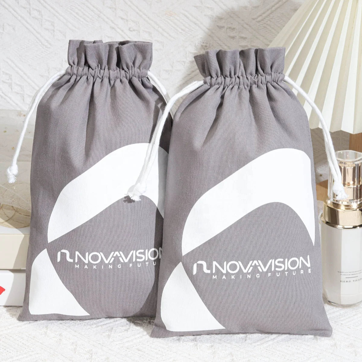 Colorful Cotton Linen Packaging Toothbrush Scissors Dust Bag Organic Muslin Gift Jewelry Cotton Drawstring Pouch
