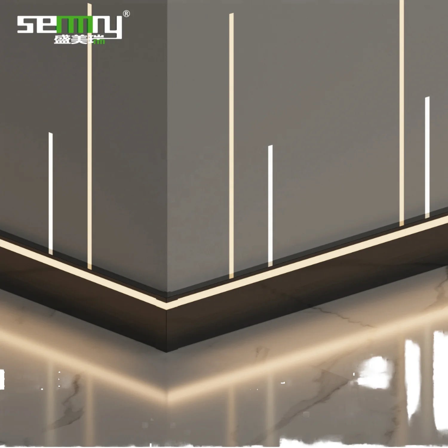 Modern Design LED Skirting Board Factory Price Aluminium Skirting for Hotel Made of Aluminum Alloy Flooring Accessories