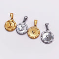 Fast Shipping Women Jewelry Accessories Pendant 18k Gold Plated Stainless Steel Moon Heart Pendant Fashion North Star Charm