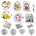 BPA Free Easy Release Round Square Rectangle Heart&Hexagon Silicone Ornament Mold Bookshelf Home Decor Resin Mold