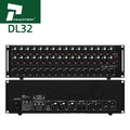 Paulkitson DL32 Stagebox with 32 Inputs 16 Outputs Pa System for Stage Music Sound Equipment Use with M32 Live Digital Mixer