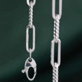 Simple and Fashionable Poseidon 18K White Bracelet Paperclip Bracelet