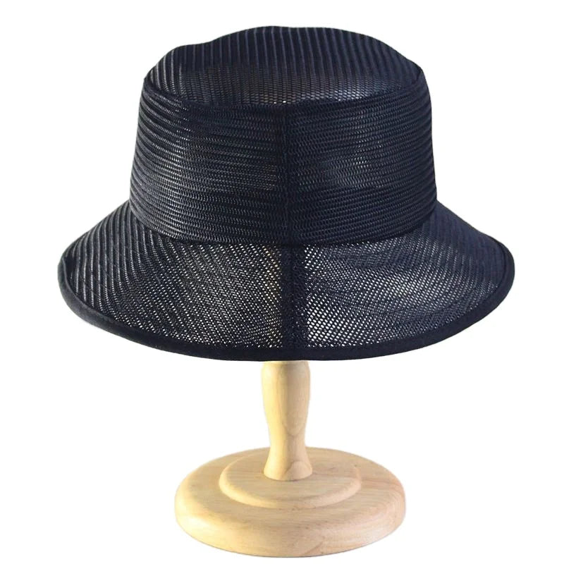 Ready to Ship Women Breathable Mesh Cooling Bucket Hats Packable Summer Brim Blank Fisherman Sunshade Hat