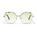 STORY XG-S3007 Vintage Stylish Polygon Eyeglasses Sun Glasses Fashion Gradient Metal Gold Frame Square Sunglasses for Women
