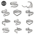 ASTM F136 Titanium S-Shaped Septum Clicker Lip Nose Hoop Labret Segment EarTragus Cartilage Daith Helix Weddings Engagements