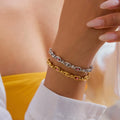 High Quality New Fashion Light Luxury Pink Zircon Hand Jewelry Stainless Steel Bracelet for Women