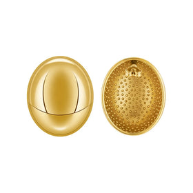 18K Gold Plated Stainless Steel Jewelry Geometric Glossy Oval Hollow Stud Earrings for Women Accessories Earrings E231464